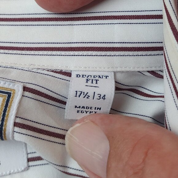 Brooks Brothers Thomas Mason Regent Fit Men's XL 17.5/34 Button Up Long Sleeve - Picture 7 of 14